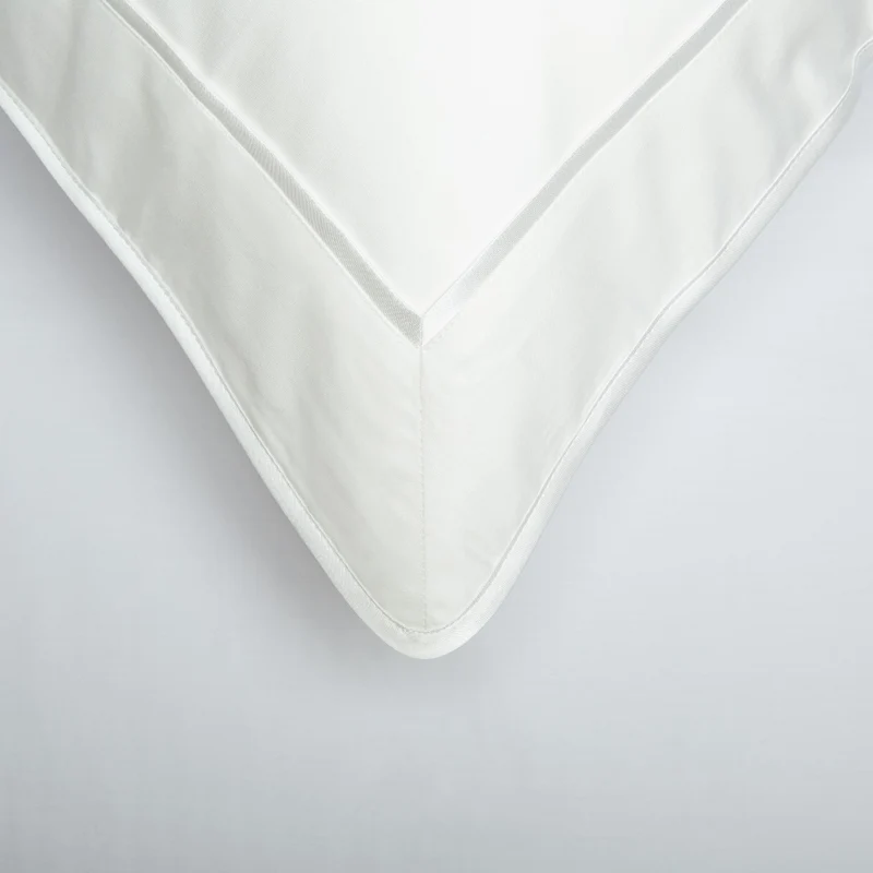Monaco Egyptian 550 Thread Cotton Sateen - White trim - Framed Trim Pillowcase