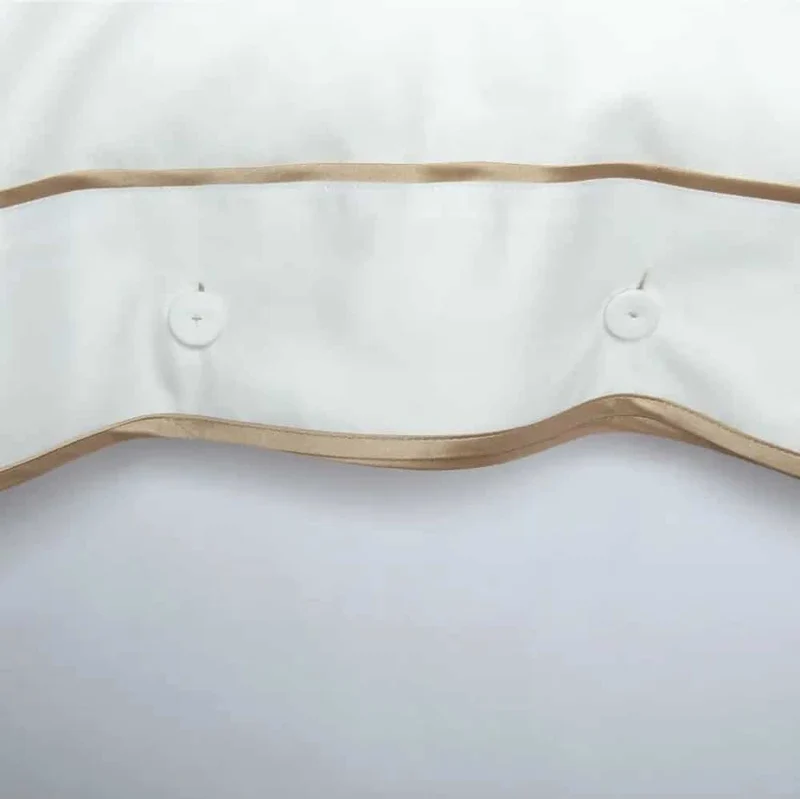 Monaco Egyptian 550 Thread Cotton Sateen - Mink trim - Pillowcase with Buttons