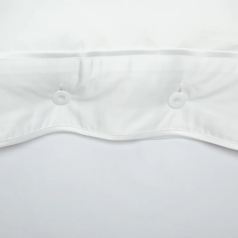 Monaco Egyptian 550 Thread Cotton Sateen - White trim - Pillowcase with Buttons