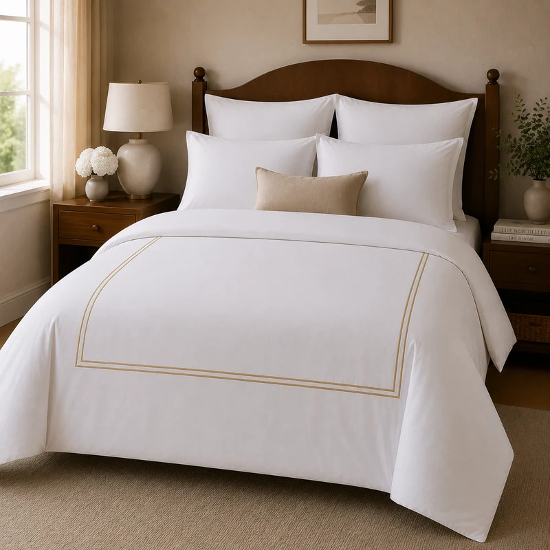 2 Row Cord Egyptian 400 Thread Cotton Sateen - Duvet Cover