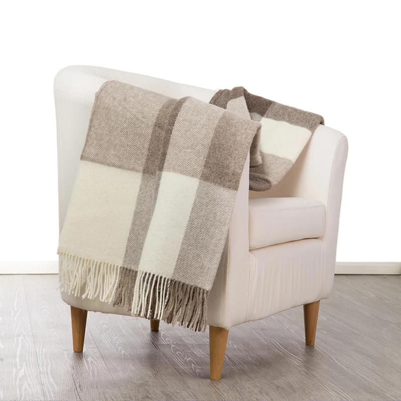 Plaid in Lana Vergine Fantasia Check - Iseo Check