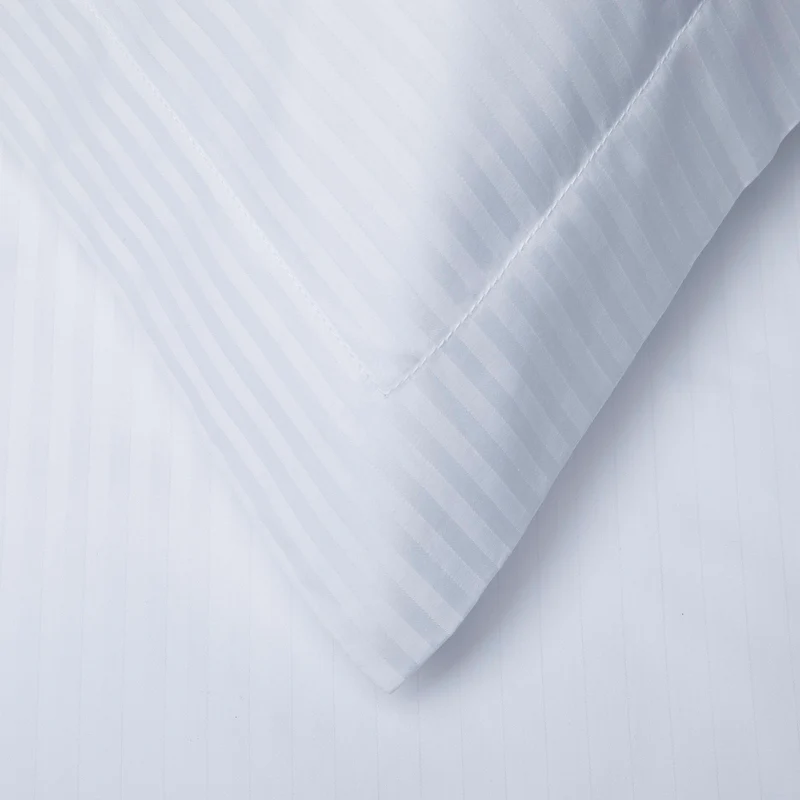 Pillowcases - Egyptian Giza 600 Thread Cotton Sateen Stripe