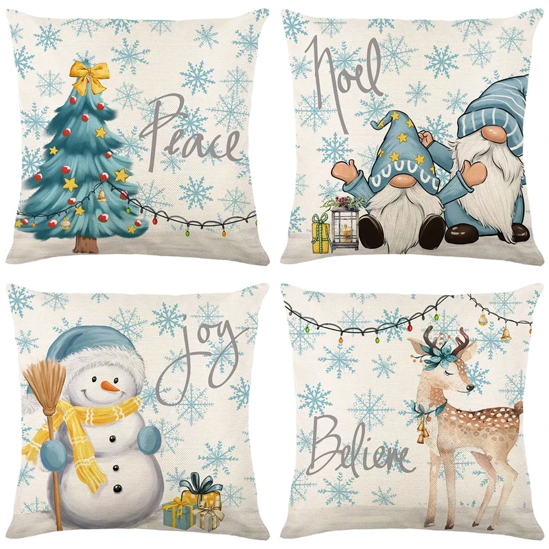 Coussin de noël blanc