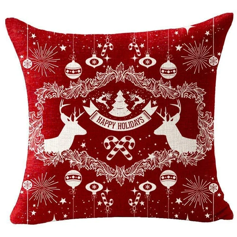Coussin de noël rouge