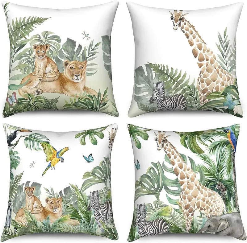 Coussin animaux savane