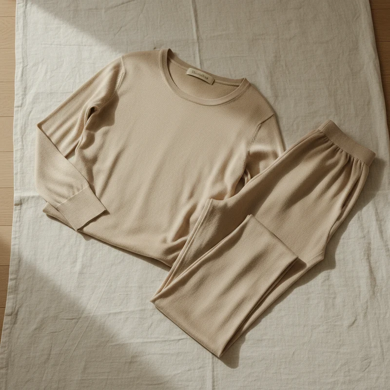 Ensemble Pyjama en Soie Tricotée - 100% Soie Naturelle