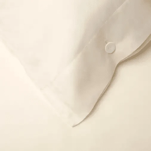 Pelle d'uovo 300 Thread Cotton sateen Bedlinen COLOURS - Ivory - Pillowcase
