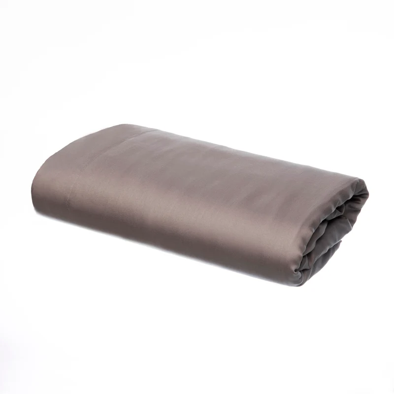 Pelle d'uovo 300 Thread Cotton sateen Bedlinen COLOURS - Slate grey - Flat Sheet