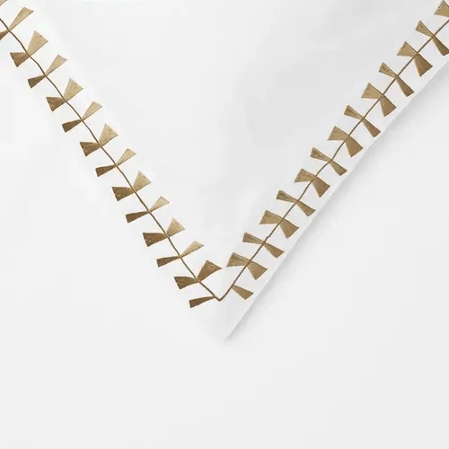 Cleopatra 400 Thread Pure Cotton Sateen Bed Linen - Gold - Pillowcase
