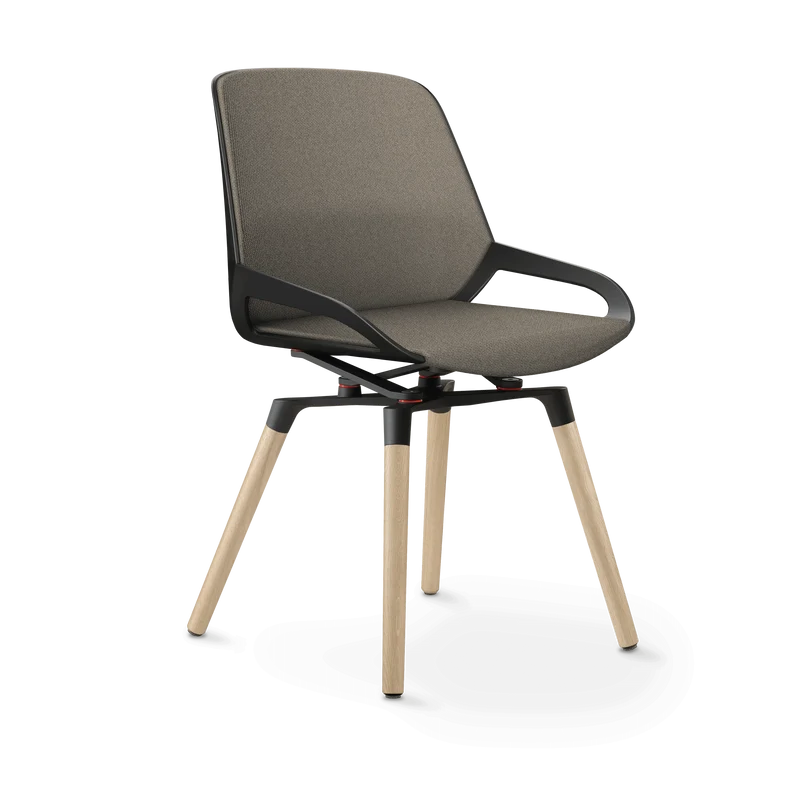 Aeris Numo Comfort Holzbeine Eiche Sitzbezug beige meliert