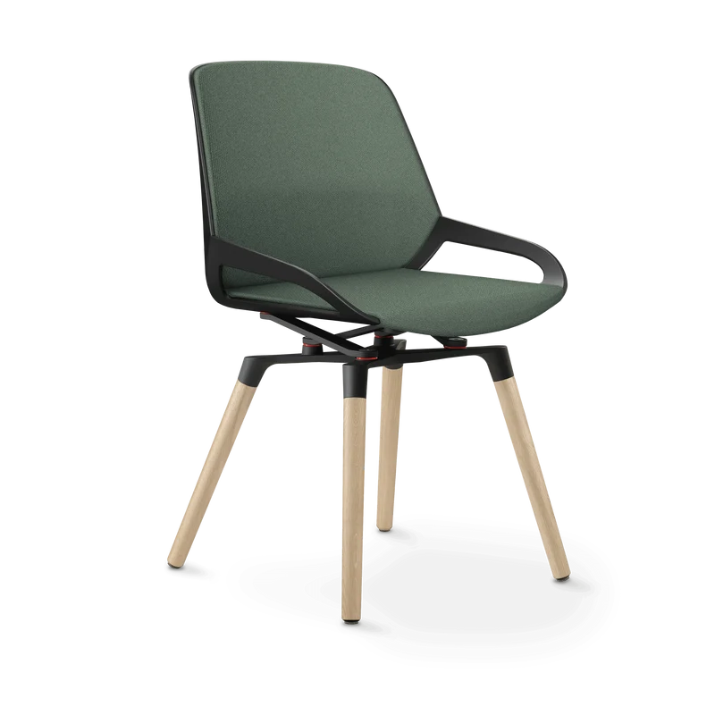 Aeris Numo Comfort Holzbeine Eiche Sitzbezug blassgrün meliert