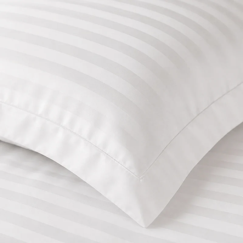 Egyptian 300 Thread Cotton Sateen Stripe Bedlinen - Pillowcase