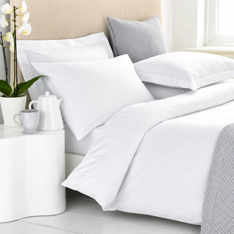 Egyptian 500 Thread Cotton Sateen Micro-stripe - Duvet Cover