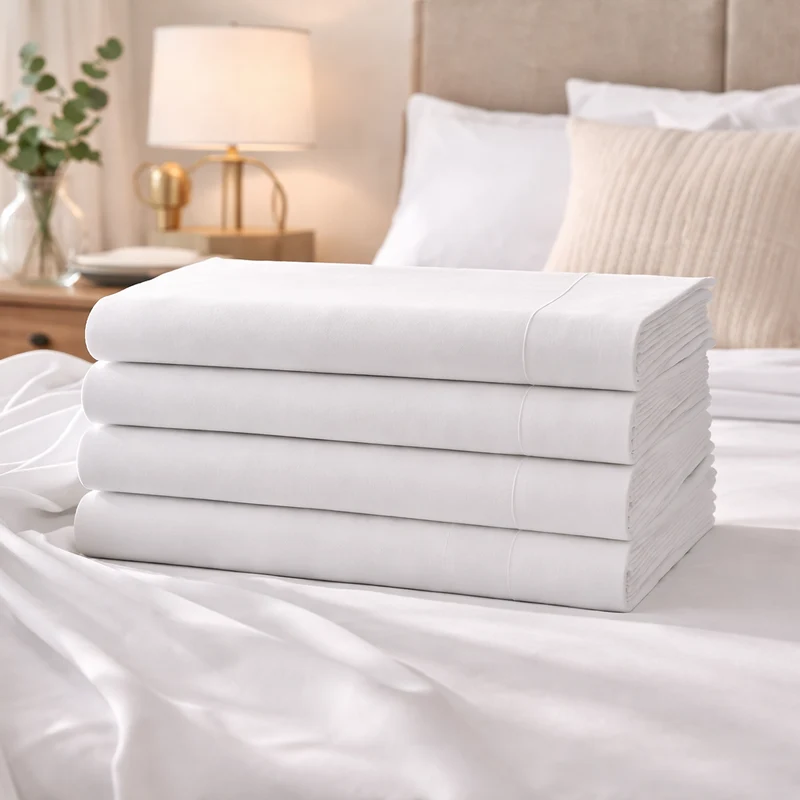 Egyptian 200 Thread Cotton Percale - Flat Sheet
