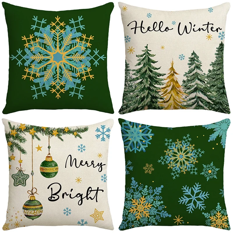 Coussin de noël vert