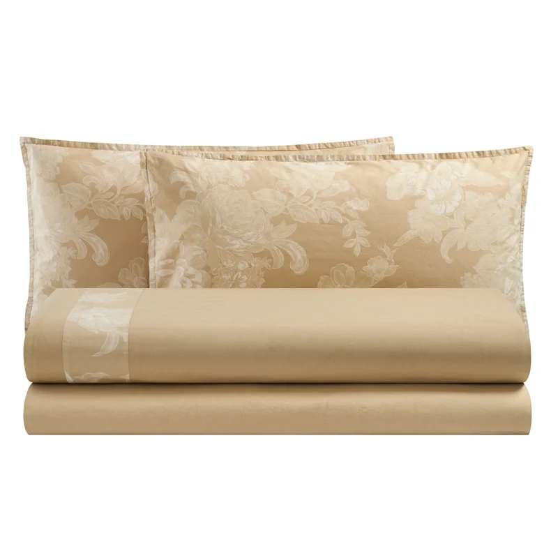 Completo Lenzuola in Percalle di Cotone Stonewashed Fantasia Floreale - Eko Allen