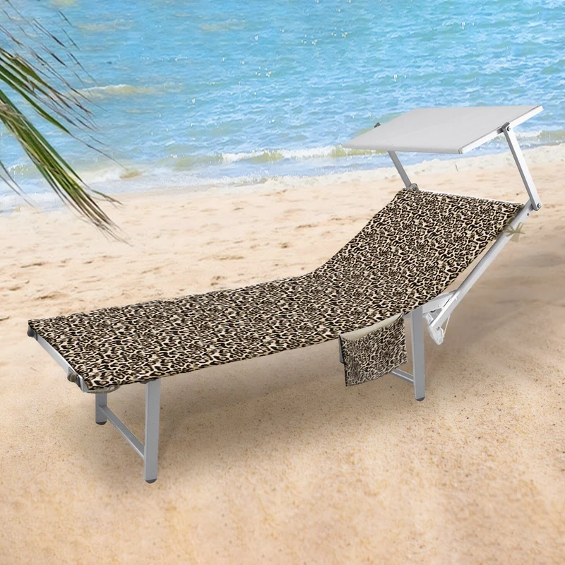 Telo Mare per Lettino in Microvelour Stampa Doubleface - Leopard