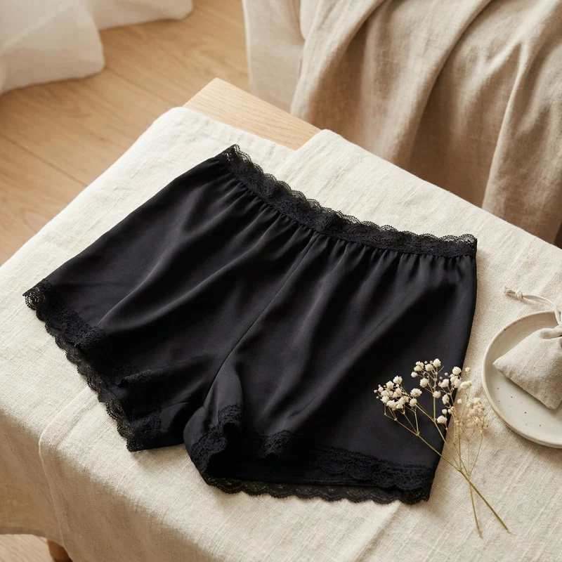 Sous-Short Anti-Transparence en Soie 100%