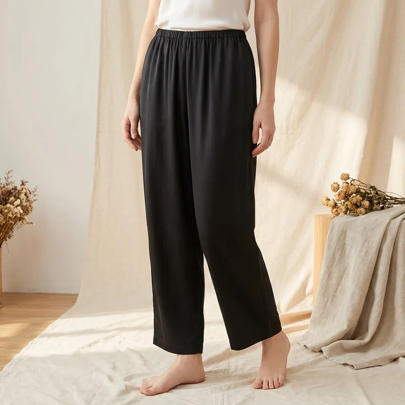 Pantalon Droit - Soie de Mûrier 100%