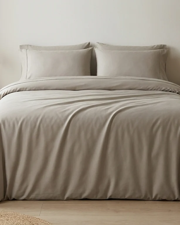 Parure de Lit Lyocell – Housse de Couette + 2 Taies, Toucher Frais