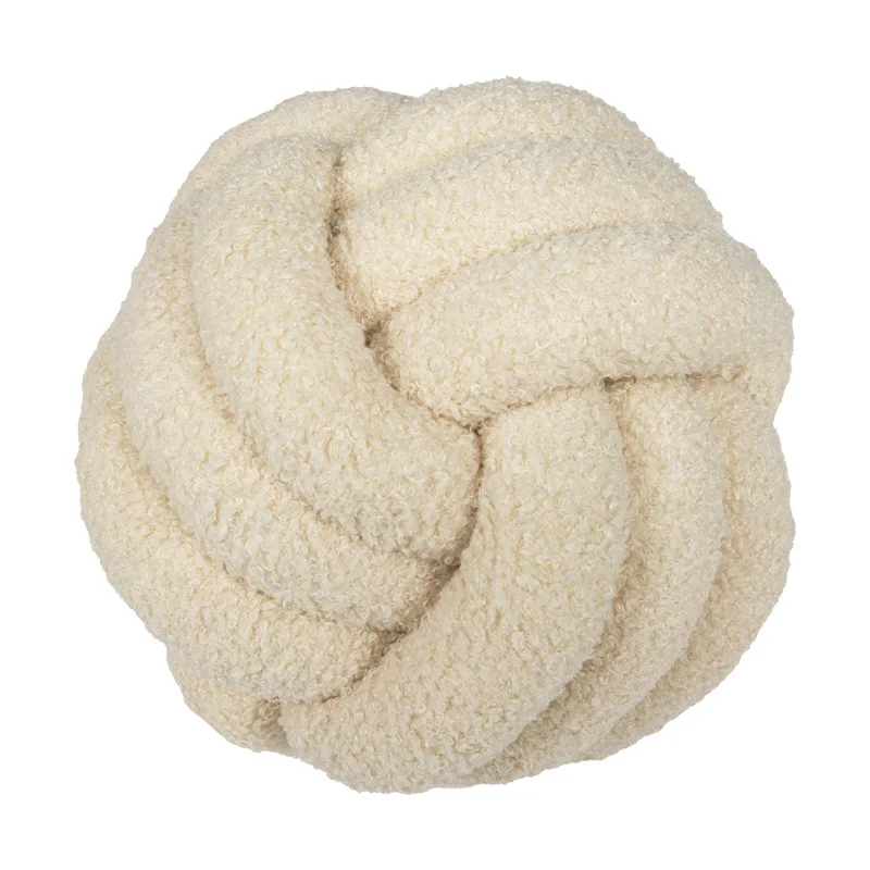Coussin boule beige