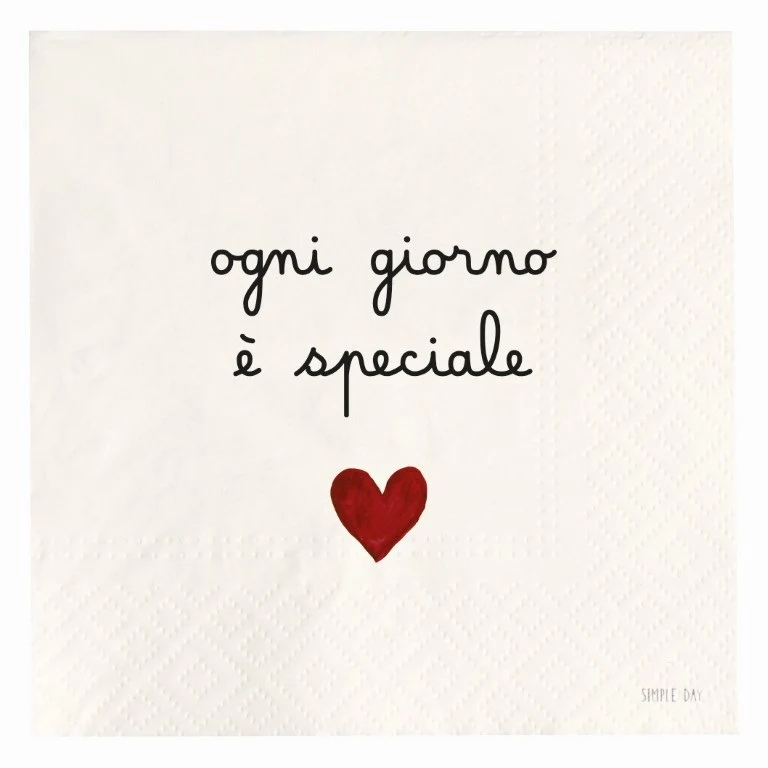 Set 20 Tovaglioli in Carta con Scritta - Ogni Giorno è Speciale