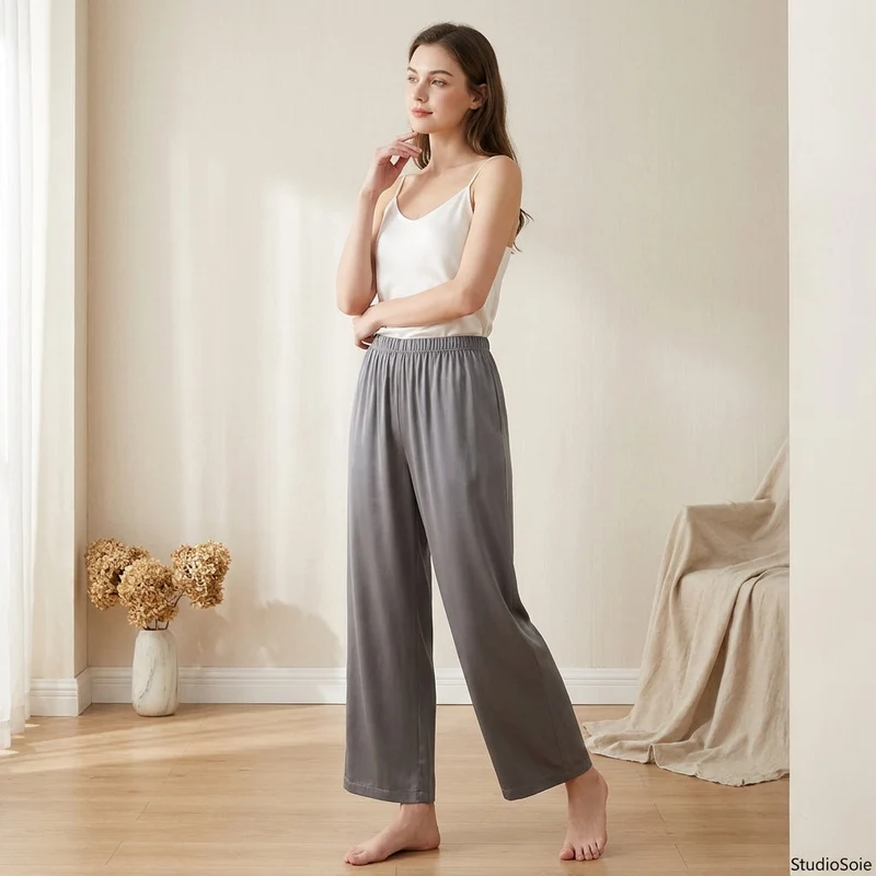 Pantalon de Pyjama en Soie 100%
