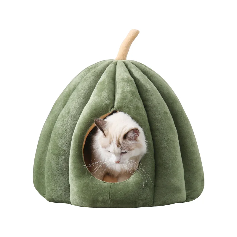 Coussin citrouille chat