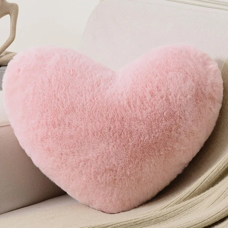 Coussin coeur rose