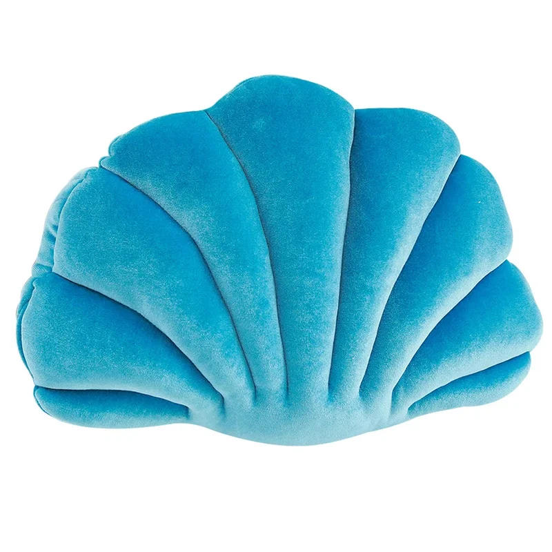 Coussin coquillage bleu