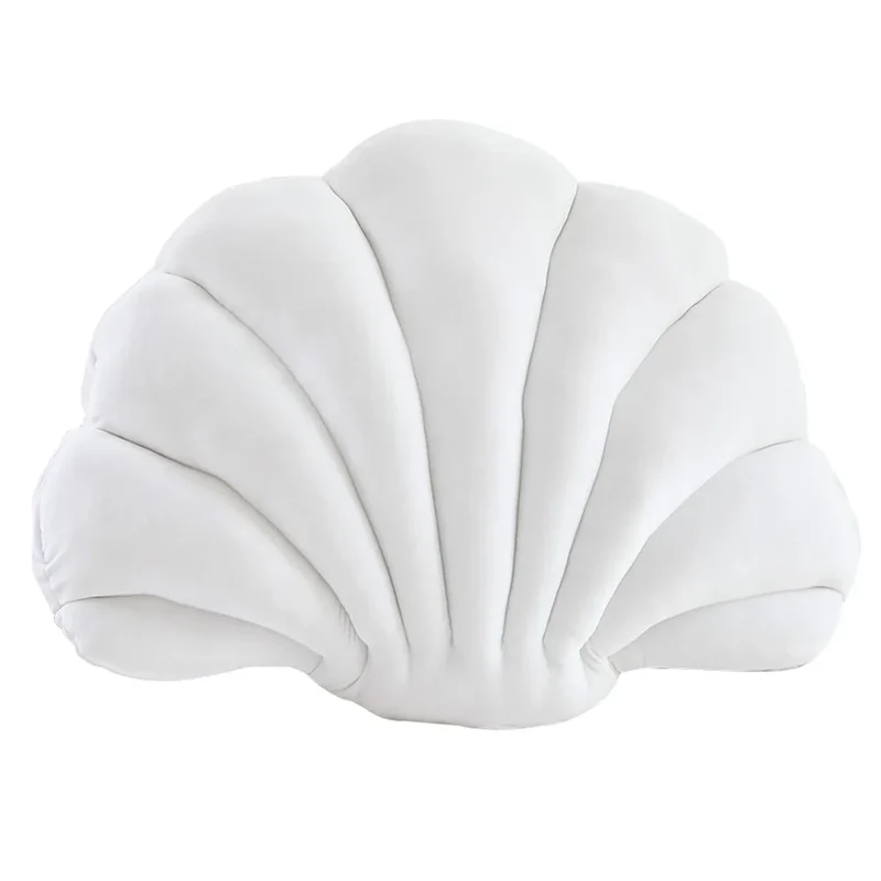 Coussin coquillage blanc