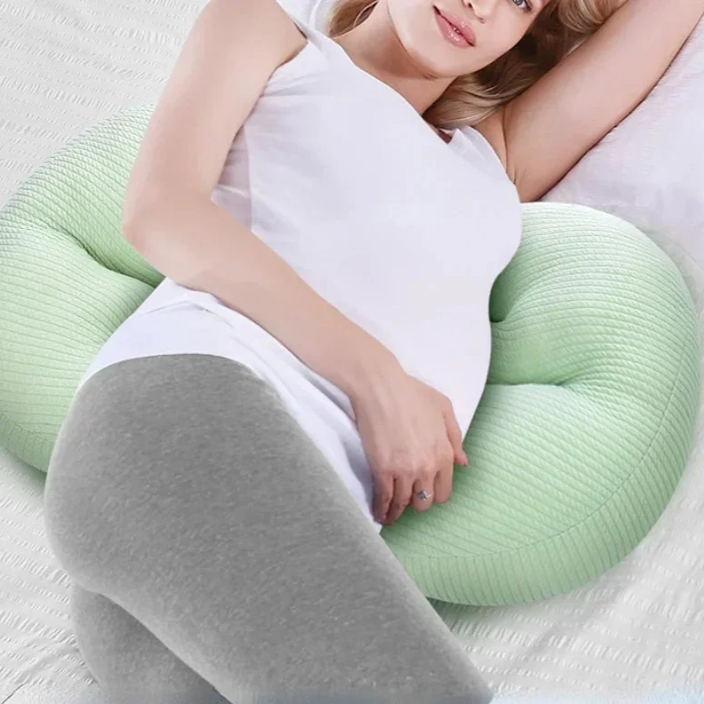 Coussin femme enceinte vert et moelleux
