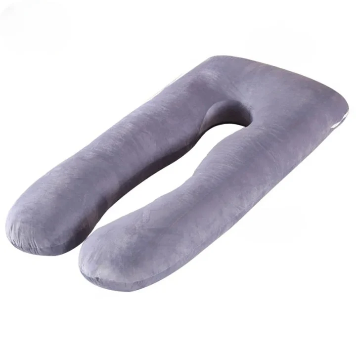 Coussin de maternité gris de grande taille