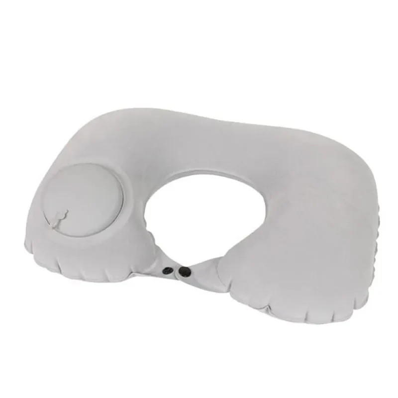 Coussin cervical voyage gris et gonflable