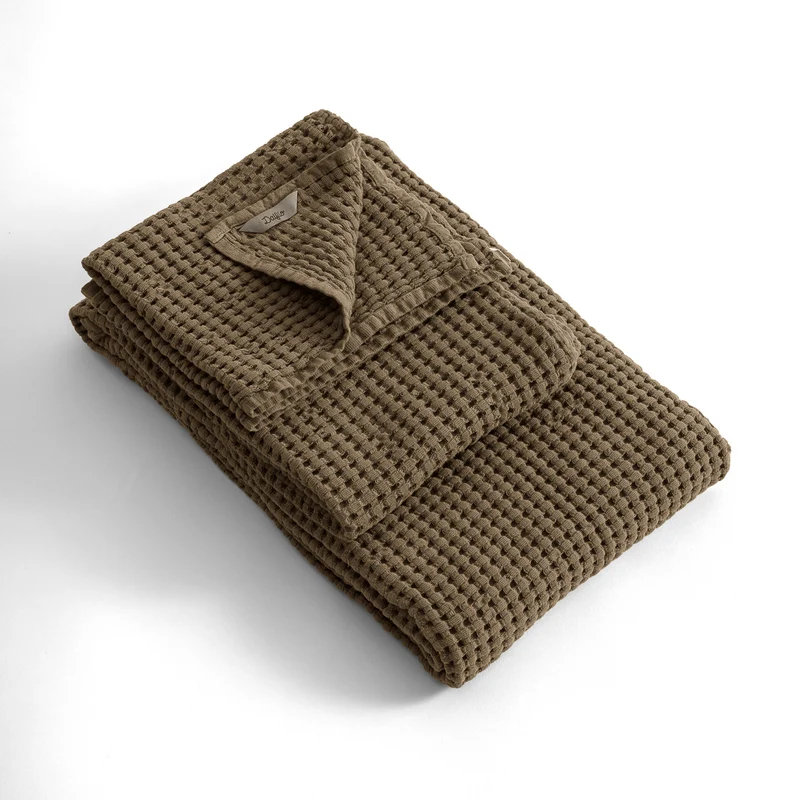Asciugamani viso mani e corpo nido d'ape stonewashed