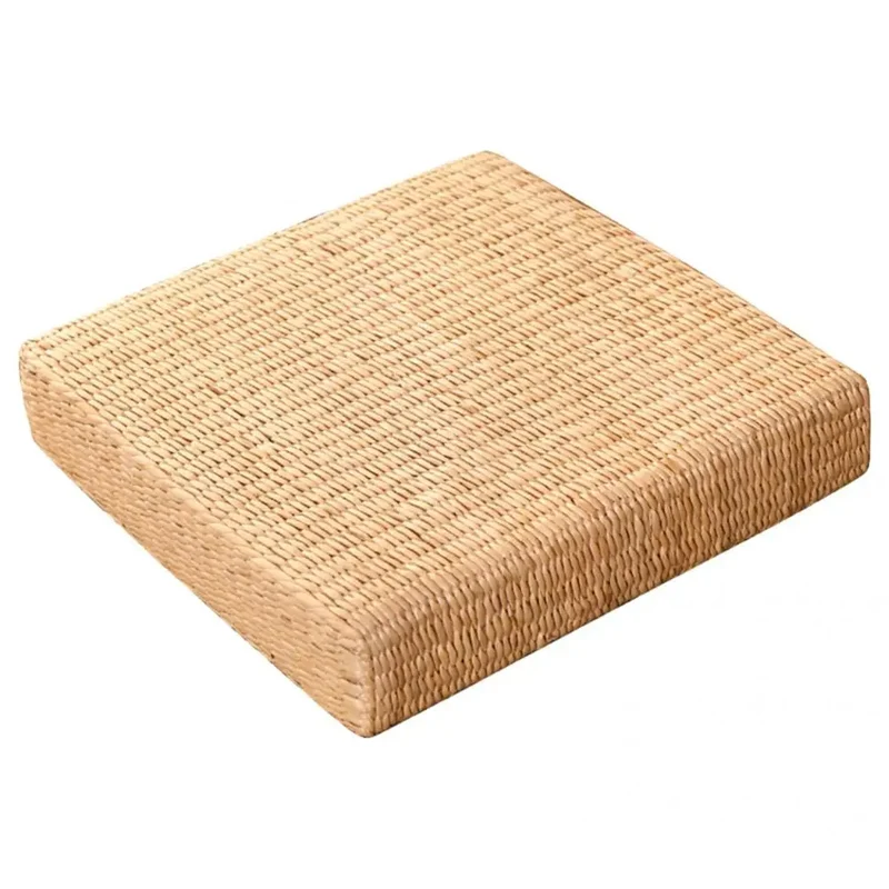Coussin sol carré en paille naturelle