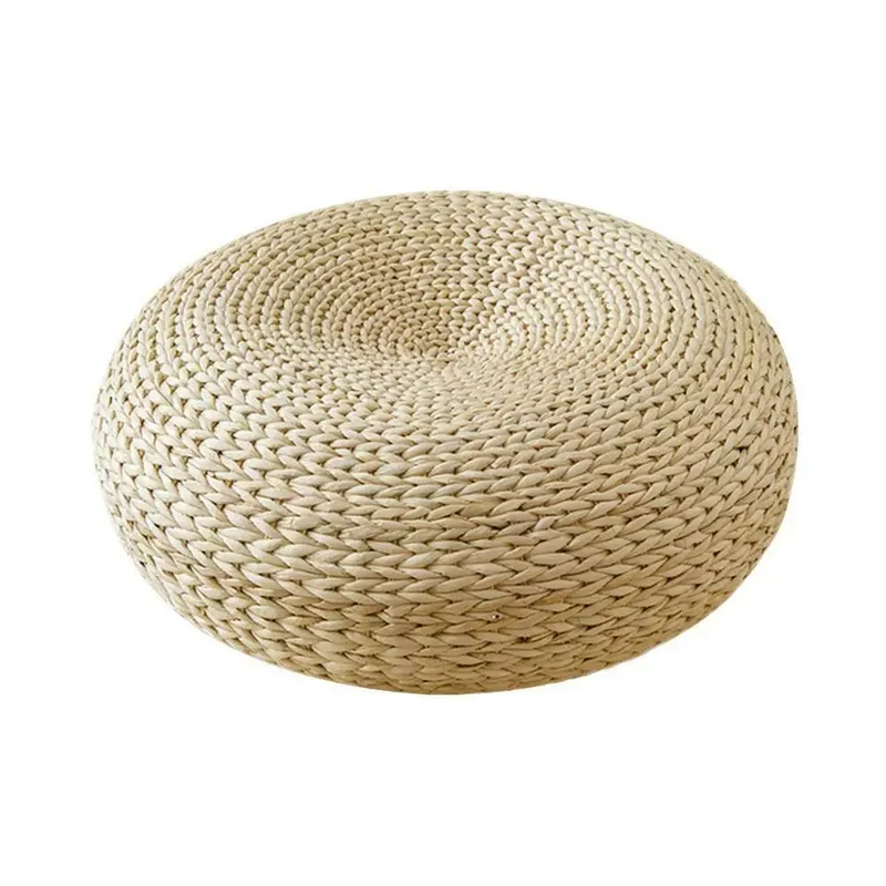 Coussin sol artisanal en paille