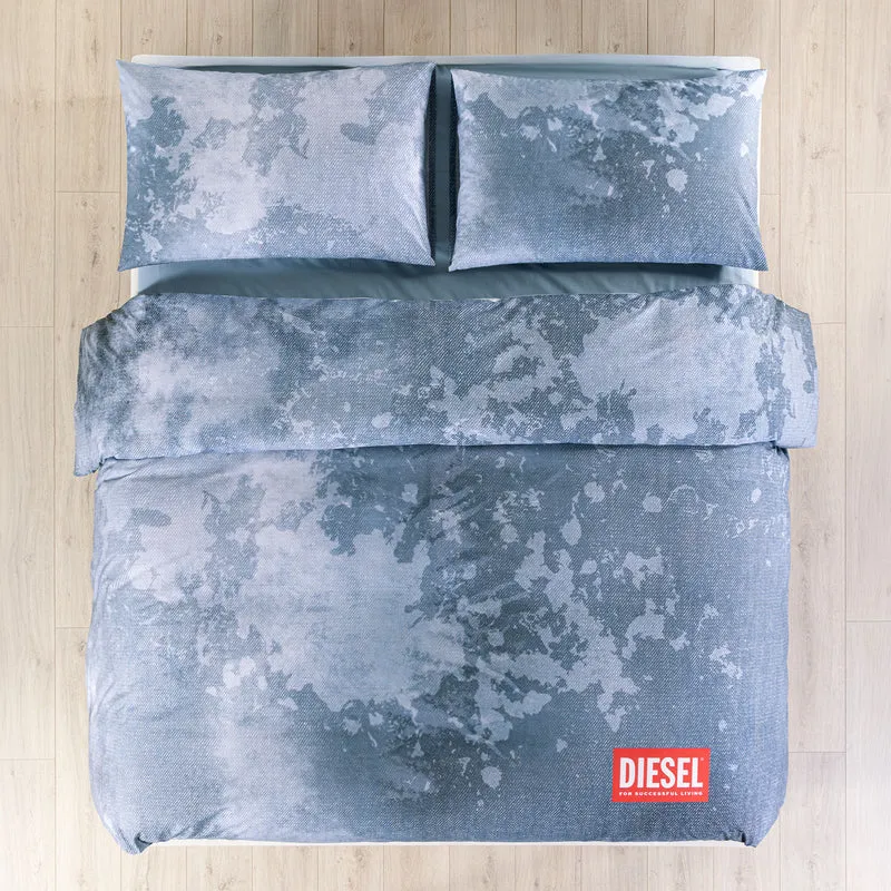 Copripiumino con federe Denim Bleach in Percalle