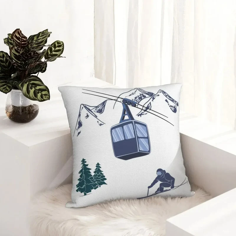 Coussin déco montagne carré et tendance