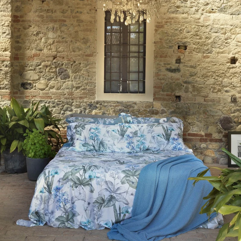 Completo Lenzuola Proust's orchid Floreale in Raso di cotone