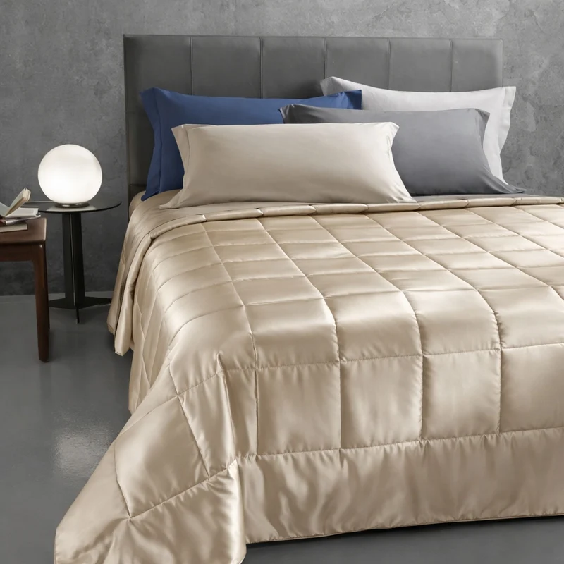 Copriletto Primaverile precious sateen in Raso di cotone 90 gr/mq