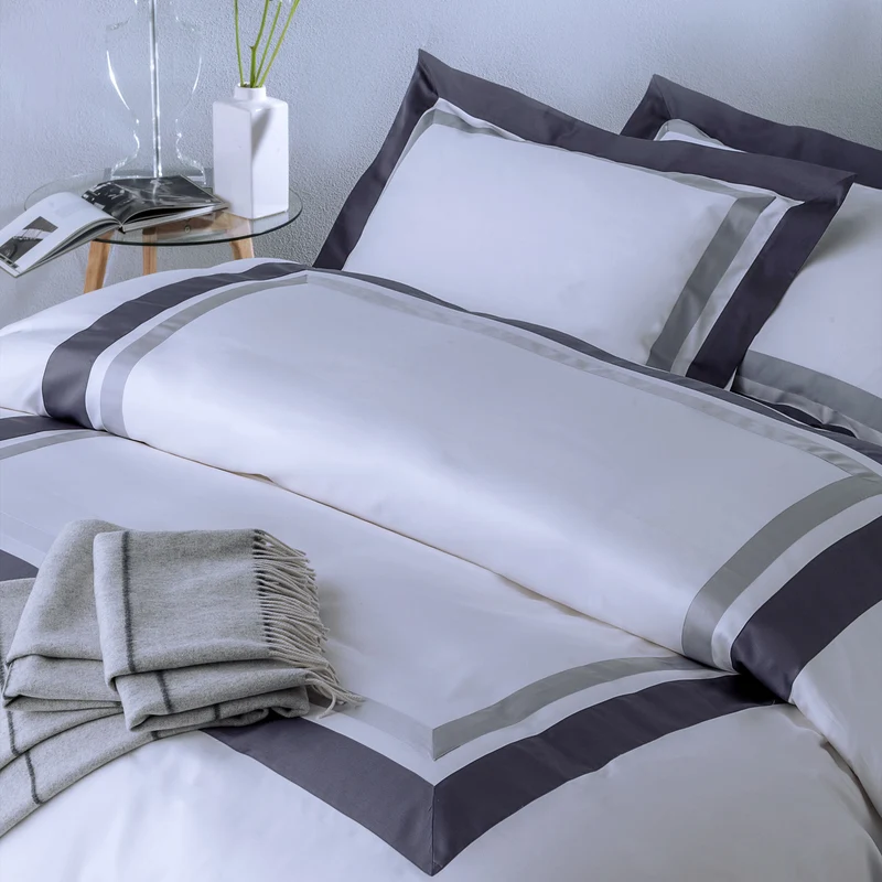 Copripiumino con federe two tone in Raso di cotone