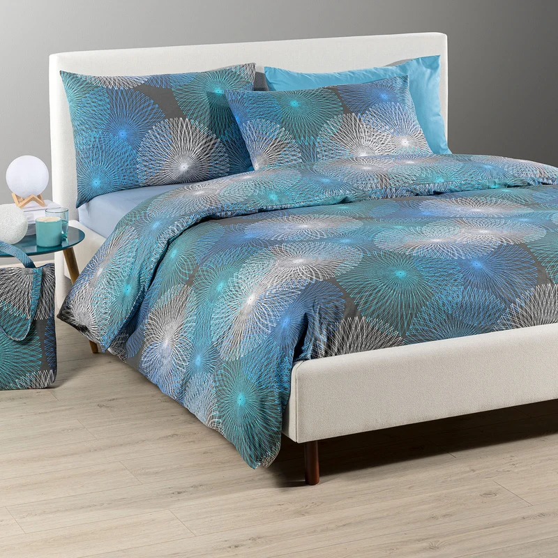 Completo Copripiumino Selene Moderno in Cotone