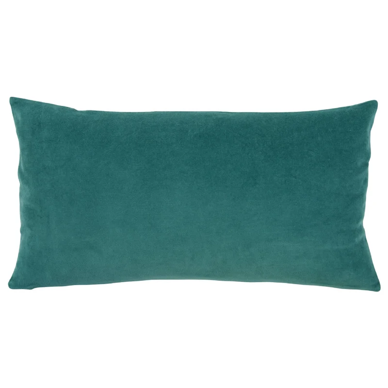 Cuscino in Velluto e Cotone Chambray Tinta Unita - Elise