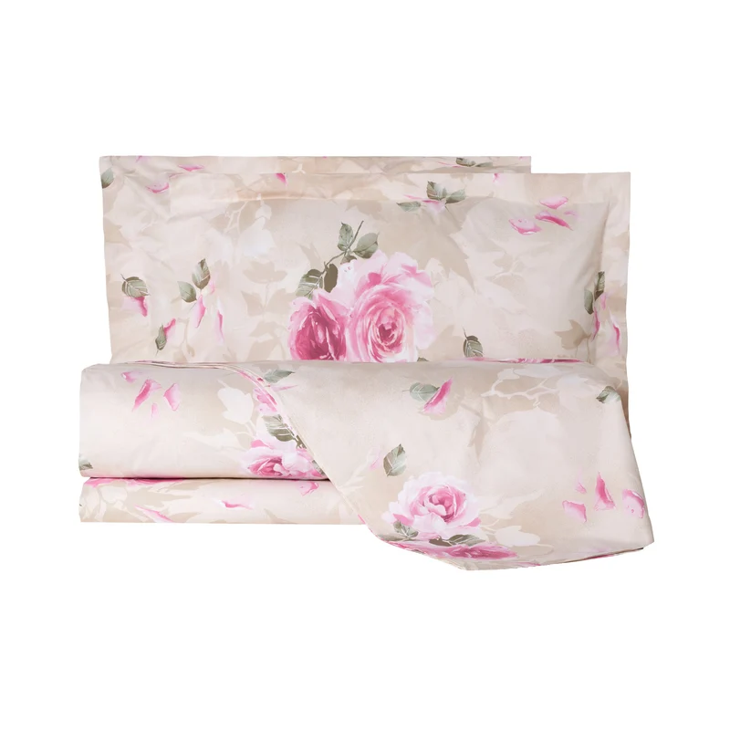 Completo Copripiumino precious rose Floreale in Percalle