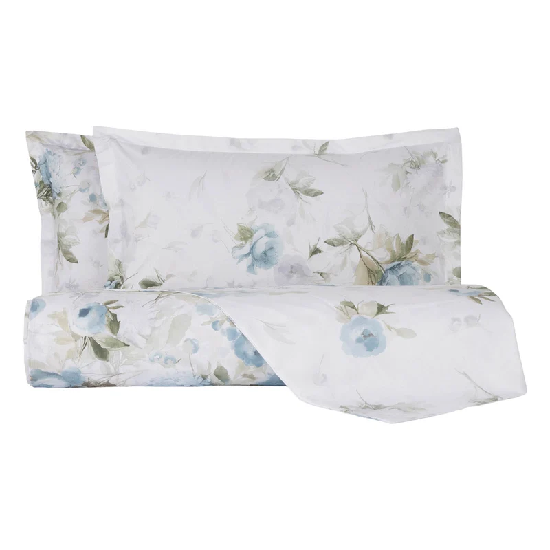 Copripiumino con federe moon peony Floreale in Percalle