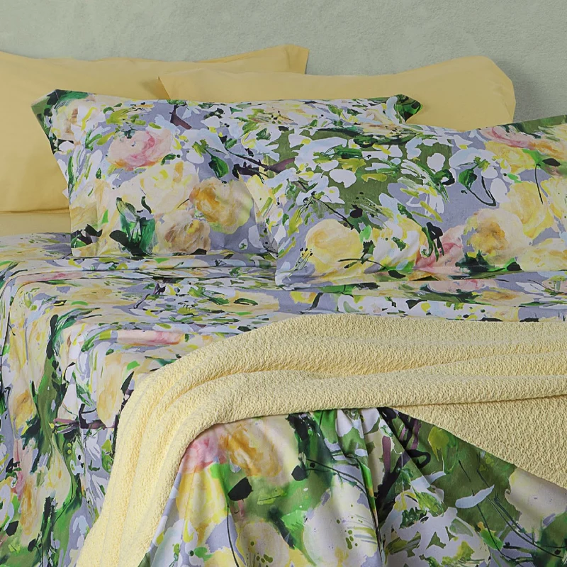 Completo Lenzuola primrose Floreale in Percalle