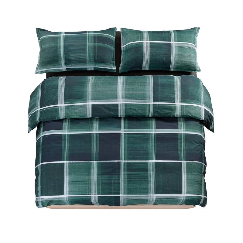 Completo Copripiumino psychedelic checks in Percalle