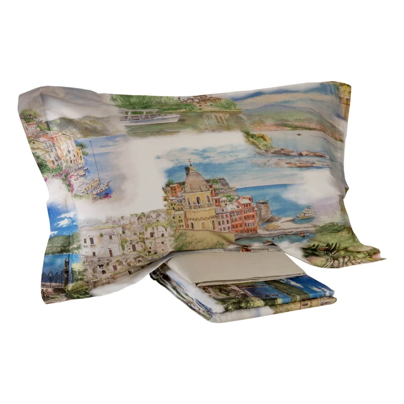 Completo Lenzuola in Raso di cotone Beautaly Mirabello Moderno