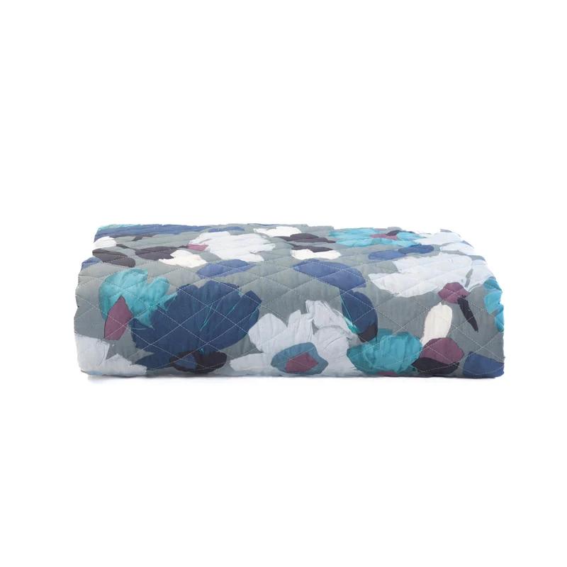 Copriletto Primaverile graphic flower Floreale in Percalle Luisiana 90 gr/mq